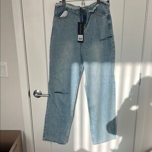 White Fox Distressed Light Blue Jeans
